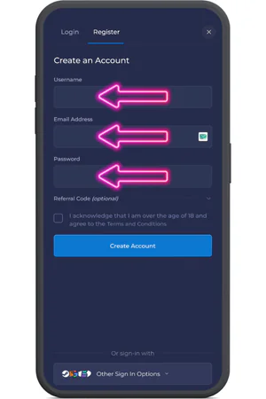 Registreer of log in bij Rainbet om te spelen.