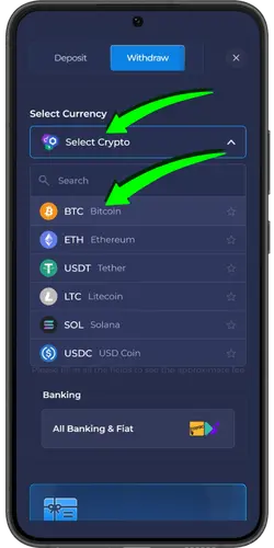 Een cryptocurrency kiezen voor uitbetalingen bij Rainbet