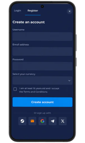 Create an account Rainbet Casino