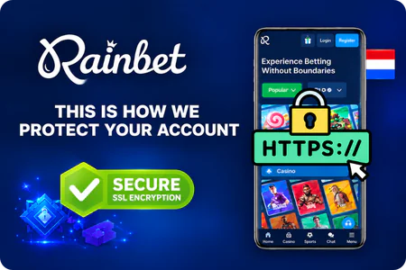 Security settings for a Rainbet player account