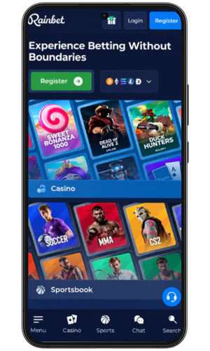 Visit the platform Rainbet Casino