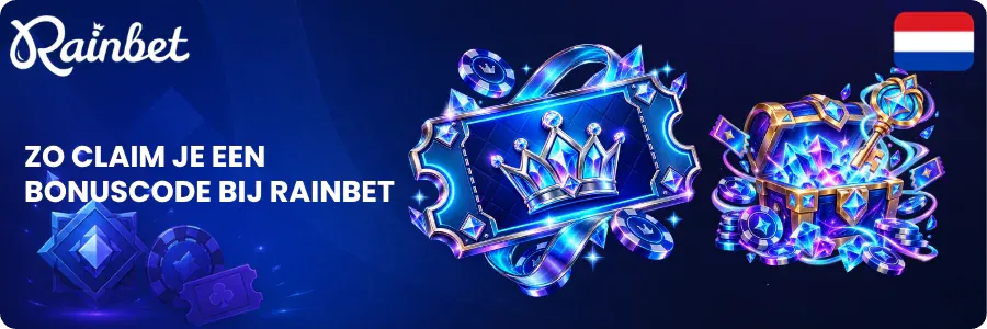 Rainbet promo code claimen via het cadeau-icoon voor Nederlandse spelers
